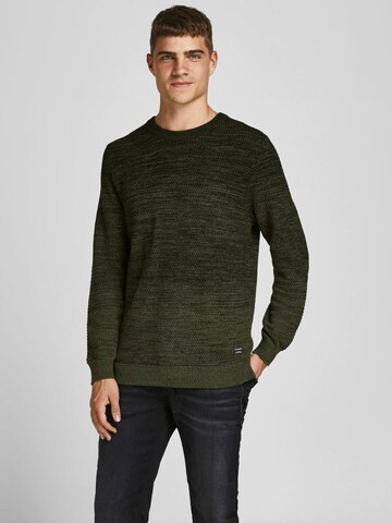 JACK & JONES Sweater 'Thomas' in Green: front