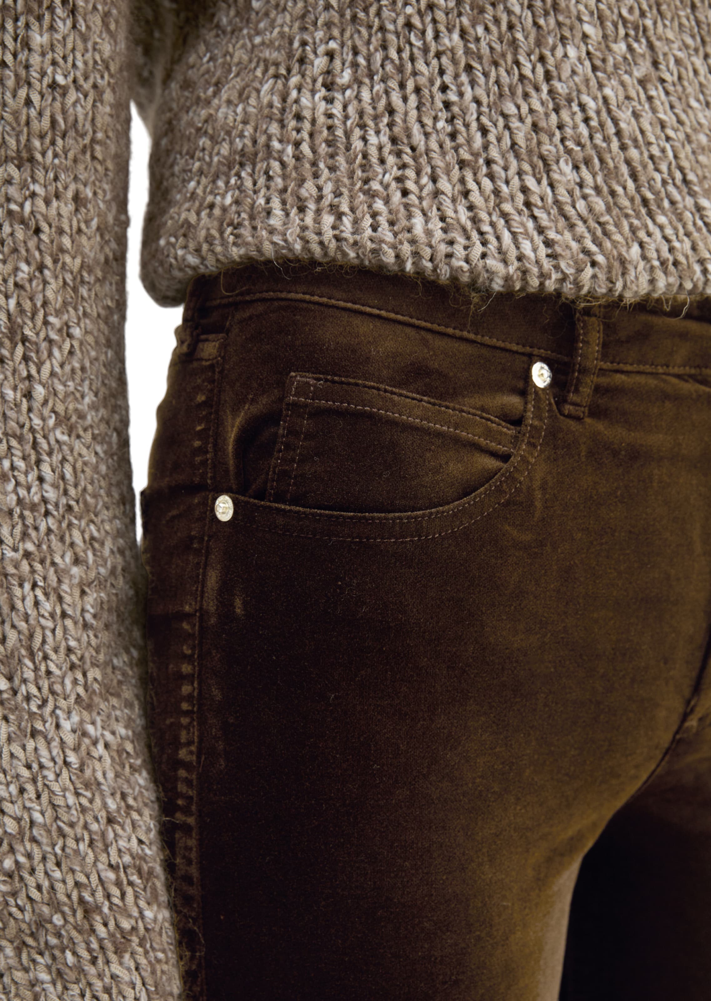 Marc O'Polo Slimfit Broek 'Alkea' in Bruin