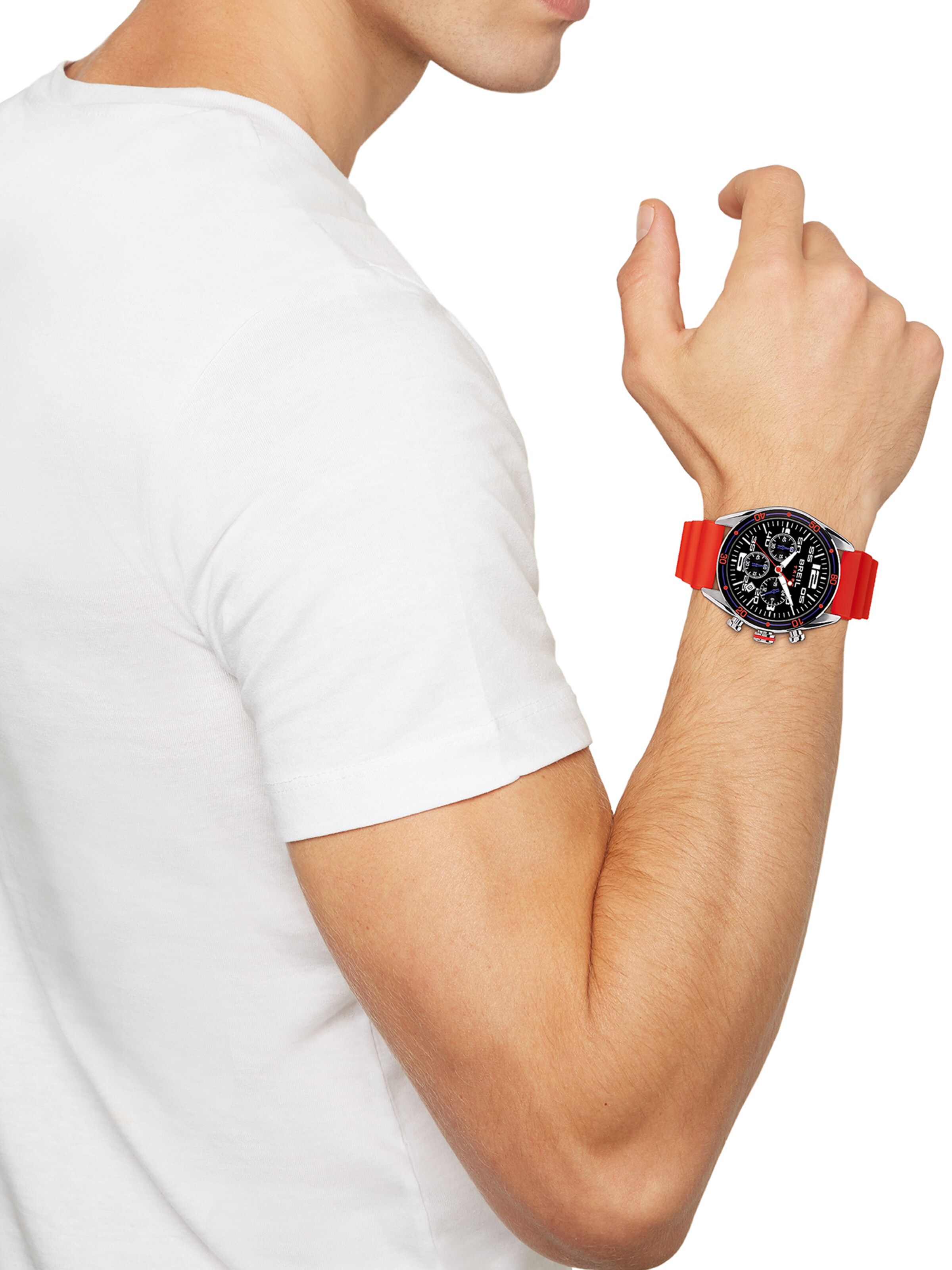 Breil Analog watch 'Score' in Orange: front