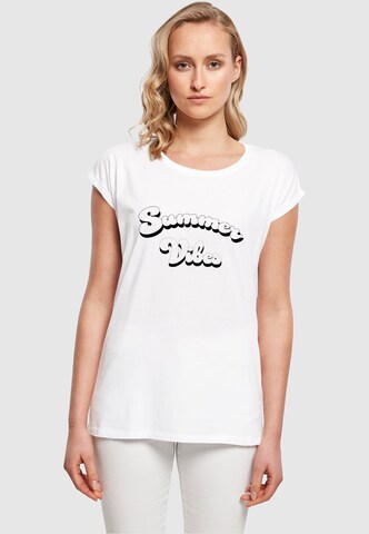 Merchcode Shirt 'Summer Vibes' in White: front
