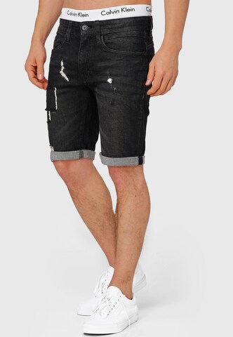 INDICODE JEANS Regular Jeans 'Roberts' in Black: front