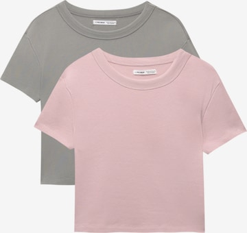 Pull&Bear T-Shirt in Grau: Vorderseite