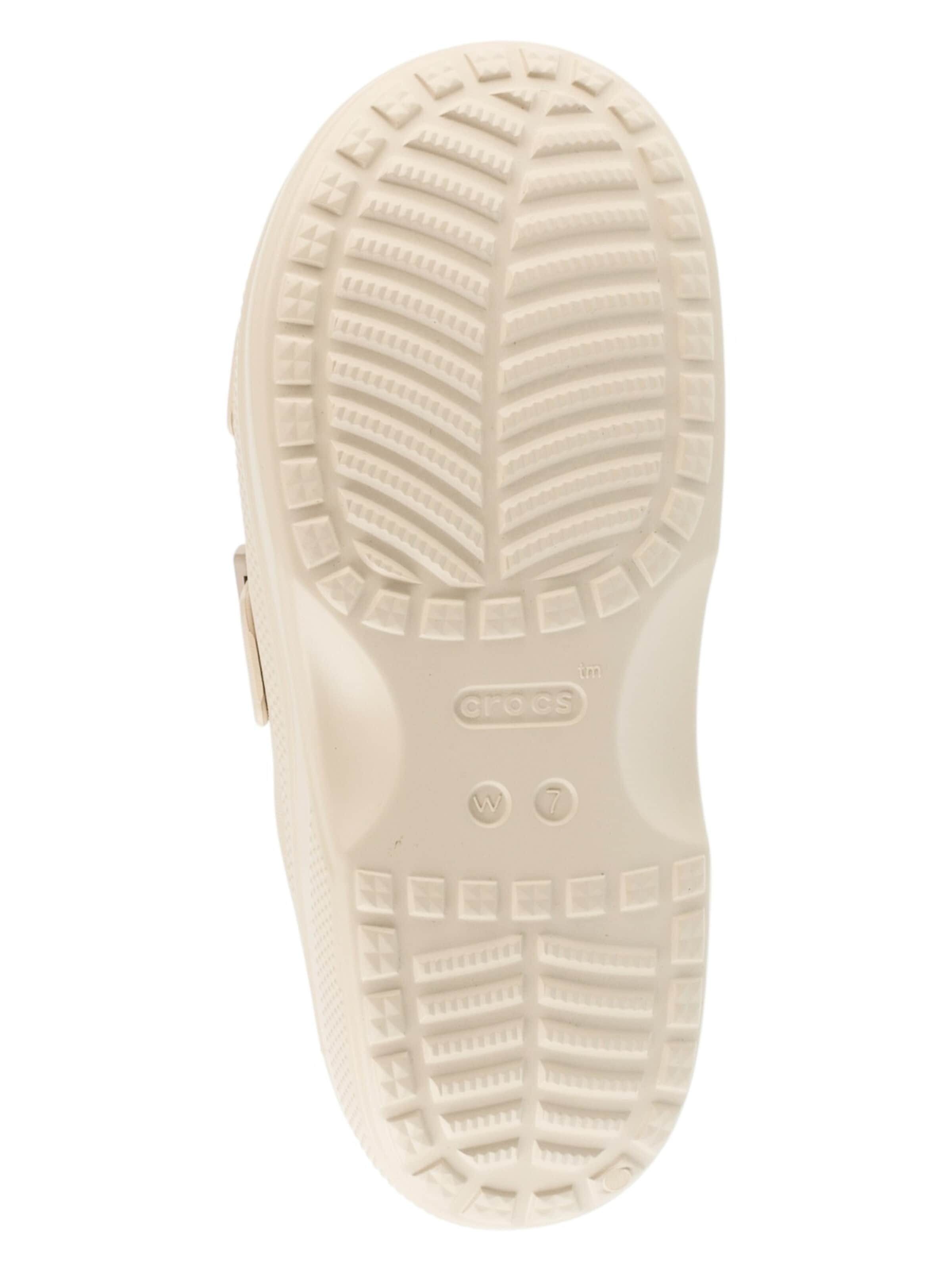 Crocs Strand-/badschoen 'Crocs Saturday Enamel Buckle Sandal W' in Beige