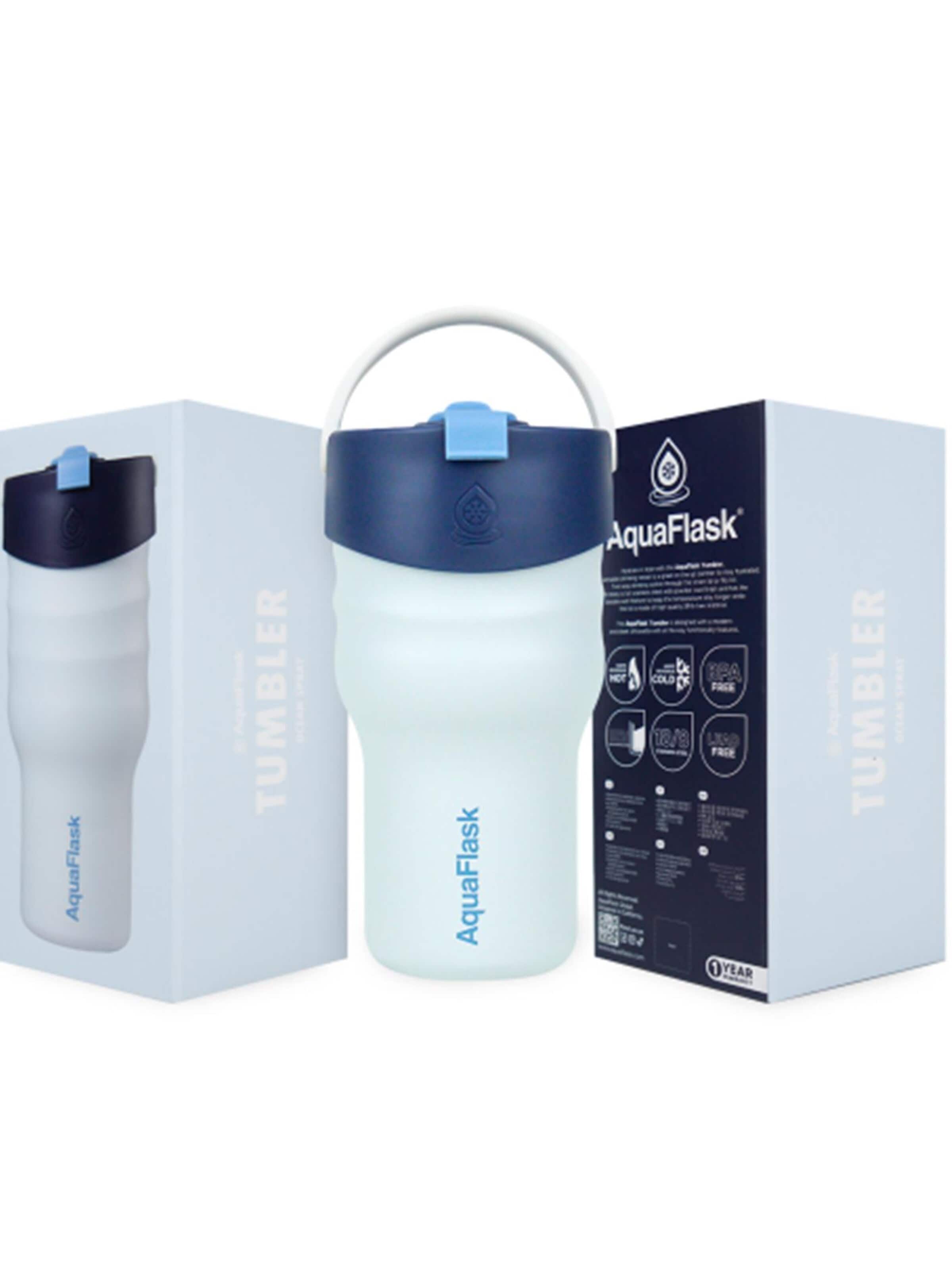 AquaFlask Láhev na vodu 'AquaFlask Termoláhev TUMBLER 591 ml' – modrá