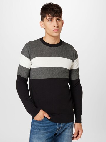 TOM TAILOR Sweater in Black: front