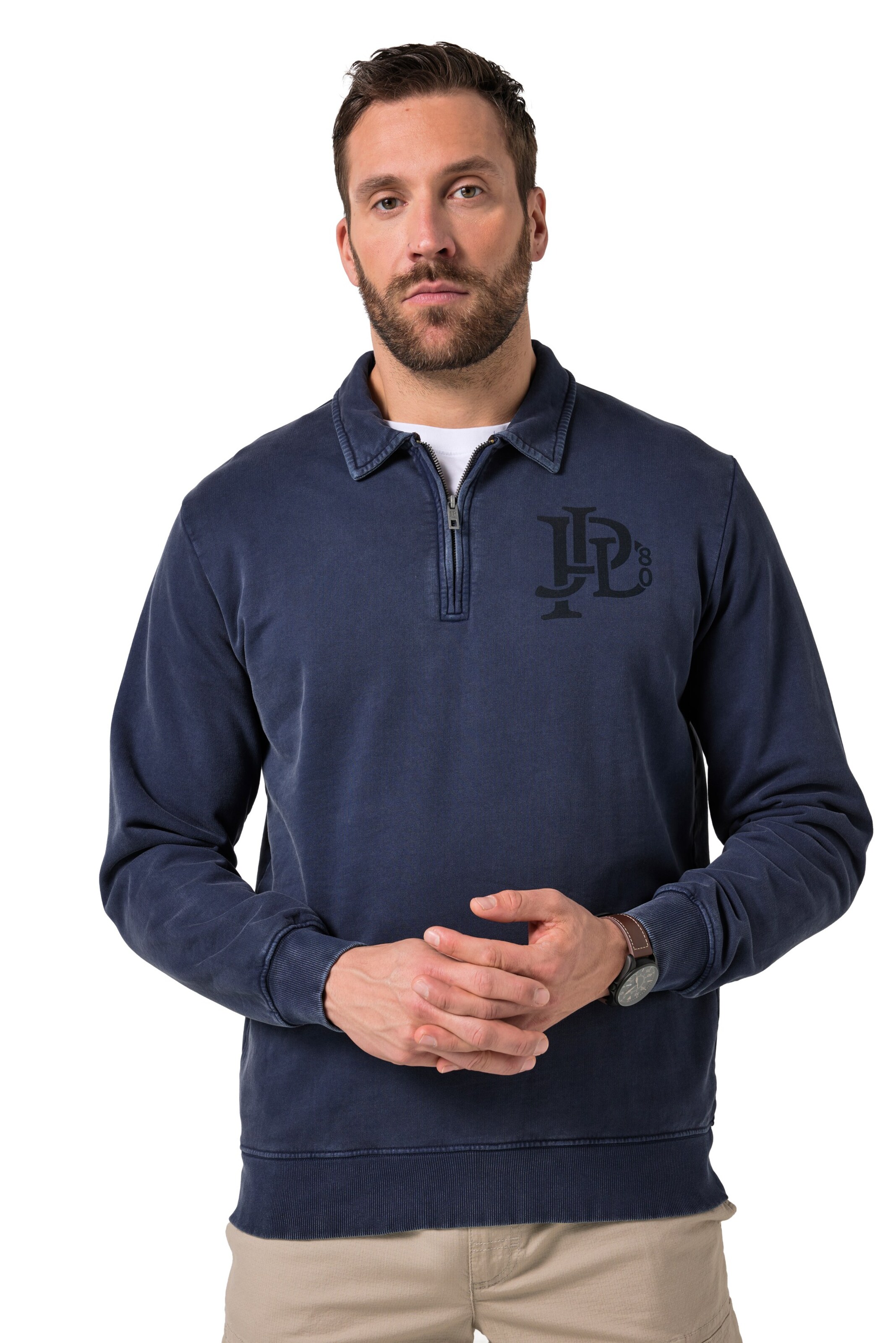 JP1880 Sweatshirt in Blau: Vorderseite