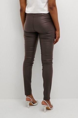 Kaffe Skinny Leggingsit 'Ada' värissä ruskea