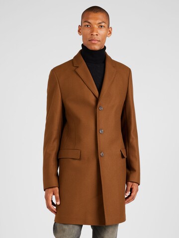 HUGO Between-Seasons Coat 'Migor' in Brown: front