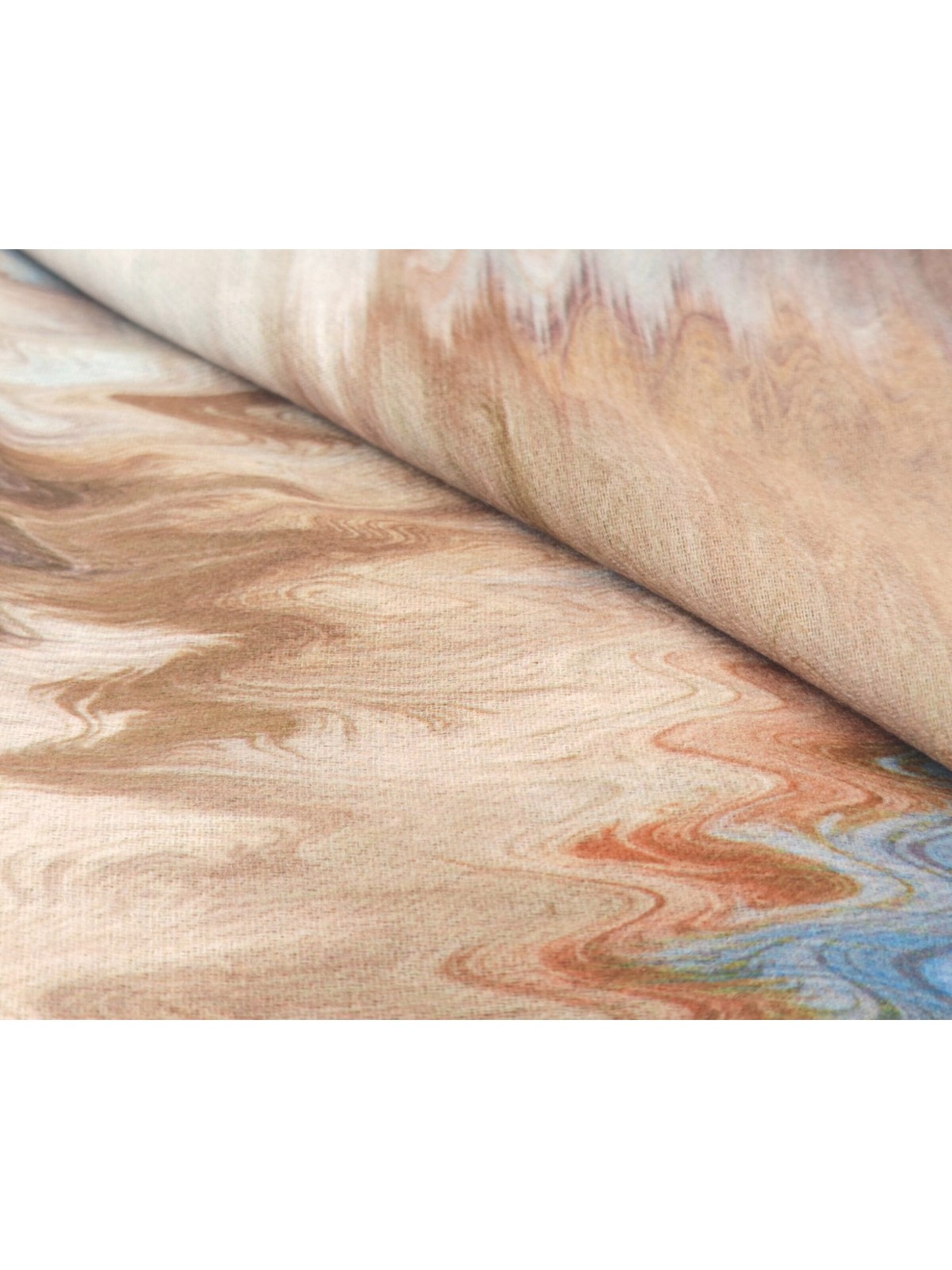 styleBREAKER Schal 'Loop Schal mit Aquarell Wellenmuster'‌‌‌ in Braun