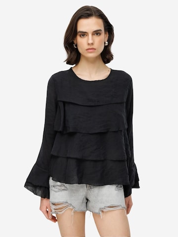 Camicia da donna 'Blusen' di MixRay in nero: frontale