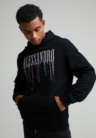 Alessandro Zavetti Sweatshirt 'Artista' in Black