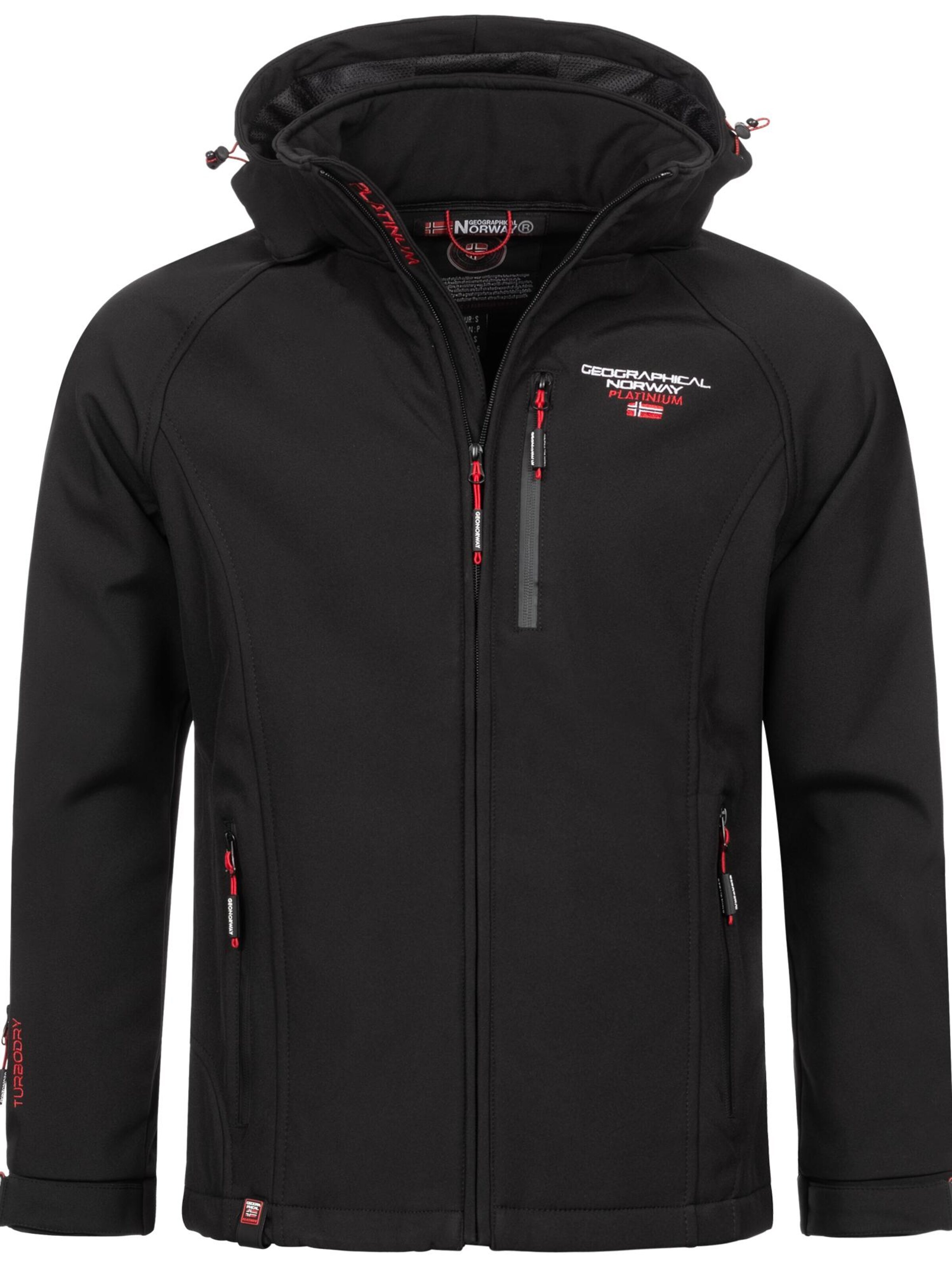 GEOGRAPHICAL NORWAY Übergangsjacke 'Herren Herbst Winter Jacke Softshell Jacke Outdoor Regen Übergangs'‌‌‌‌‌ in S in schwarz, Produktansicht