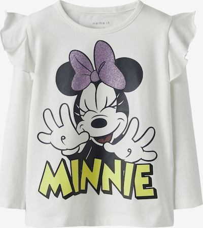92 dydžio Marškinėliai 'NMFDESSI MINNIE' iš NAME IT, spalva – geltona / purpurinė / juoda / balta, Prekių apžvalga