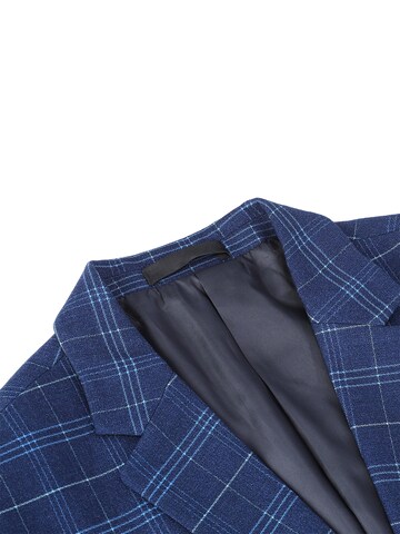 YOUTHUP Slim fit Suit 'Karo' in Blue