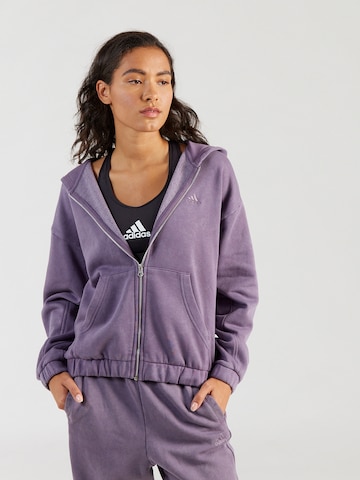 ADIDAS SPORTSWEAR Athletic Zip-Up Hoodie 'ALL SZN' in Purple: front