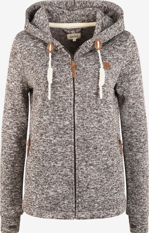 Oxmo Fleece Jacket 'Thory' in Grey: front