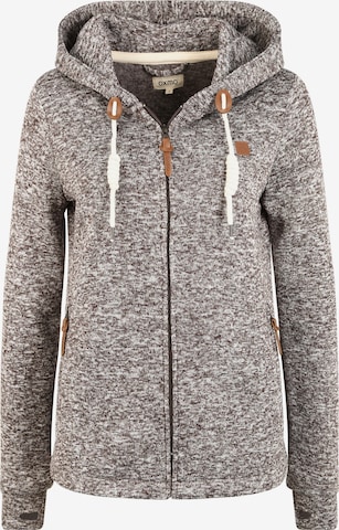 Oxmo Zip-Up Hoodie 'Thory' in Grey: front