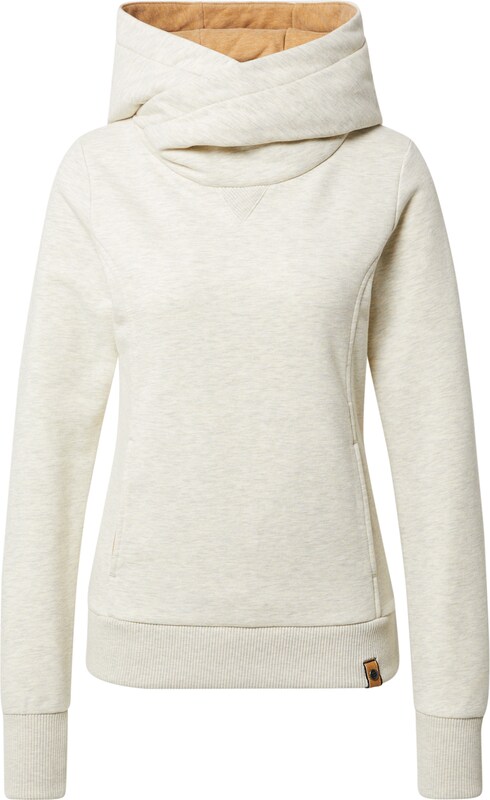Fli Papigu Sweatshirt 'Schönste Frau in Stadt' in Weißmeliert PP8493 Fli Papigu Sweatshirt 'Schönste Frau in Stadt' in Weißmeliert PP8493