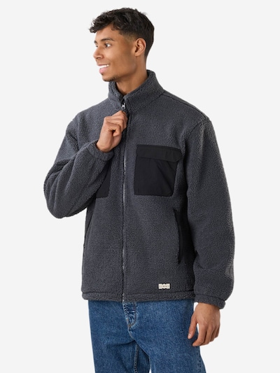 Denim Factory Fleece jas 'Denver' in XXL in de kleur Antraciet, Productweergave