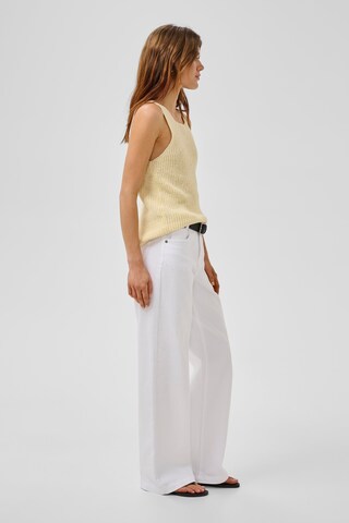 Wide Leg Jean 'Louis' My Essential Wardrobe en blanc