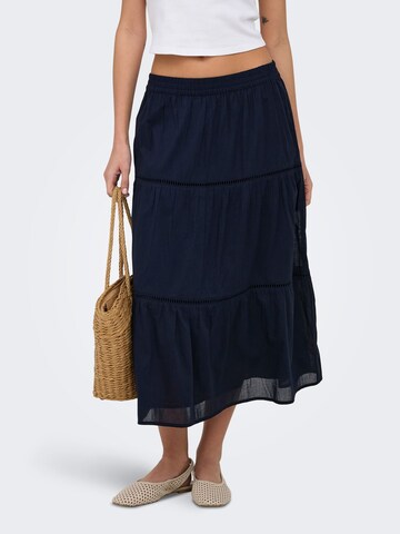 Jupe 'ONLIsabella' ONLY en bleu : devant