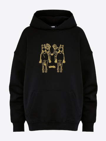 ABOUT YOU x StayKid Sweatshirt 'FREUNDE' in Black: front