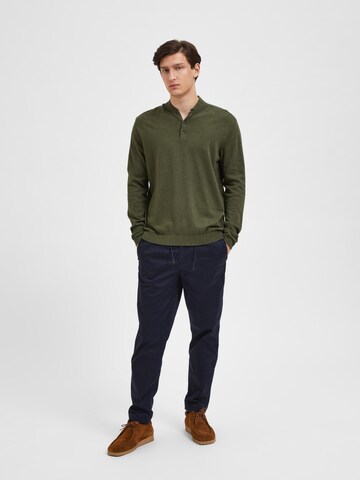 SELECTED HOMME Sweater 'BERG' in Green