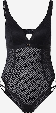 BOSS Black Bodysuit in Black: front