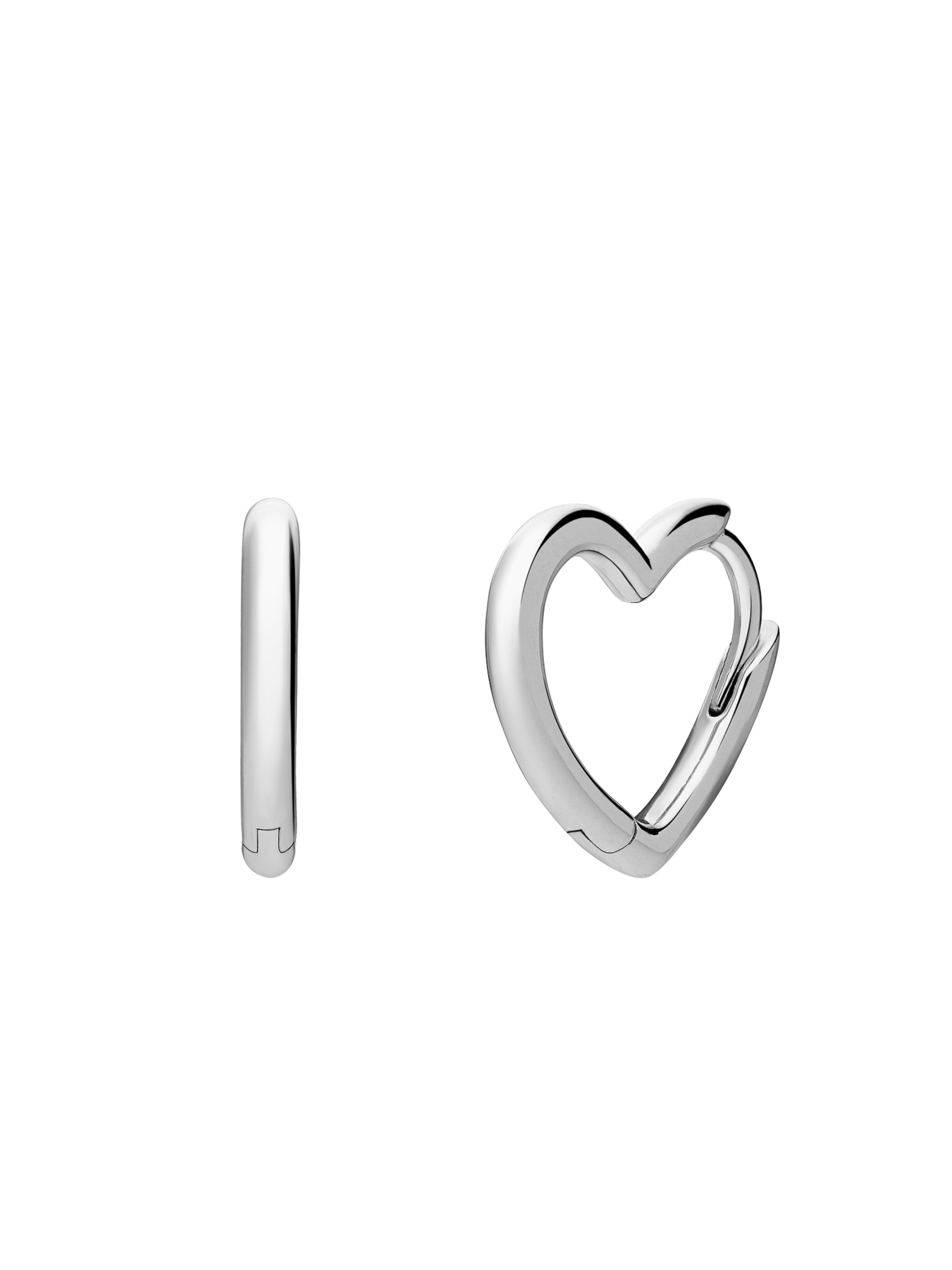 Lucardi Ohrringe 'Minimalistisch' in Silber: Vorderseite