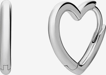 Lucardi Earrings 'Minimalistisch' in Silver: front