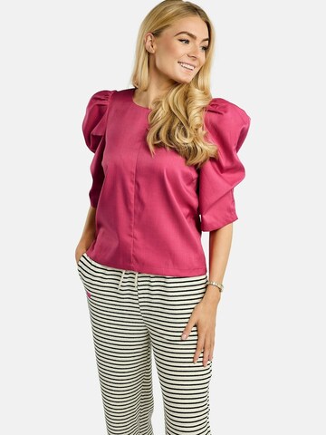 T-shirt ' WINNIE ' Liberte Essentiel en rose : devant