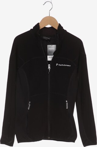 PEAK PERFORMANCE Sweatshirt & Zip-Up Hoodie in S in Black: front