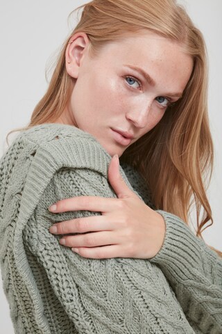 b.young Strickpullover 'BYOTINKA CABLE JUMPER' in Grün