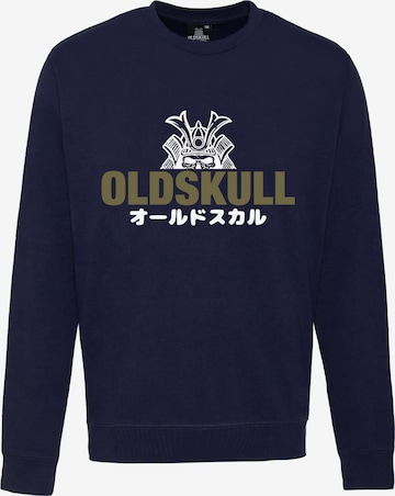 Oldskull Sweatshirt in Blauw: voorkant