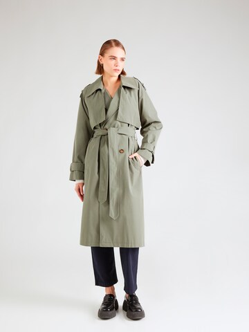 Abercrombie & Fitch Přechodný kabát – zelená: přední strana