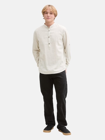 TOM TAILOR DENIM Comfort fit Shirt in Beige
