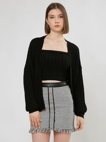 Influencer Knit cardigan in Black: front