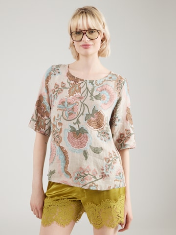 Tricou 'Mi44nii' de la ZABAIONE pe bej: față