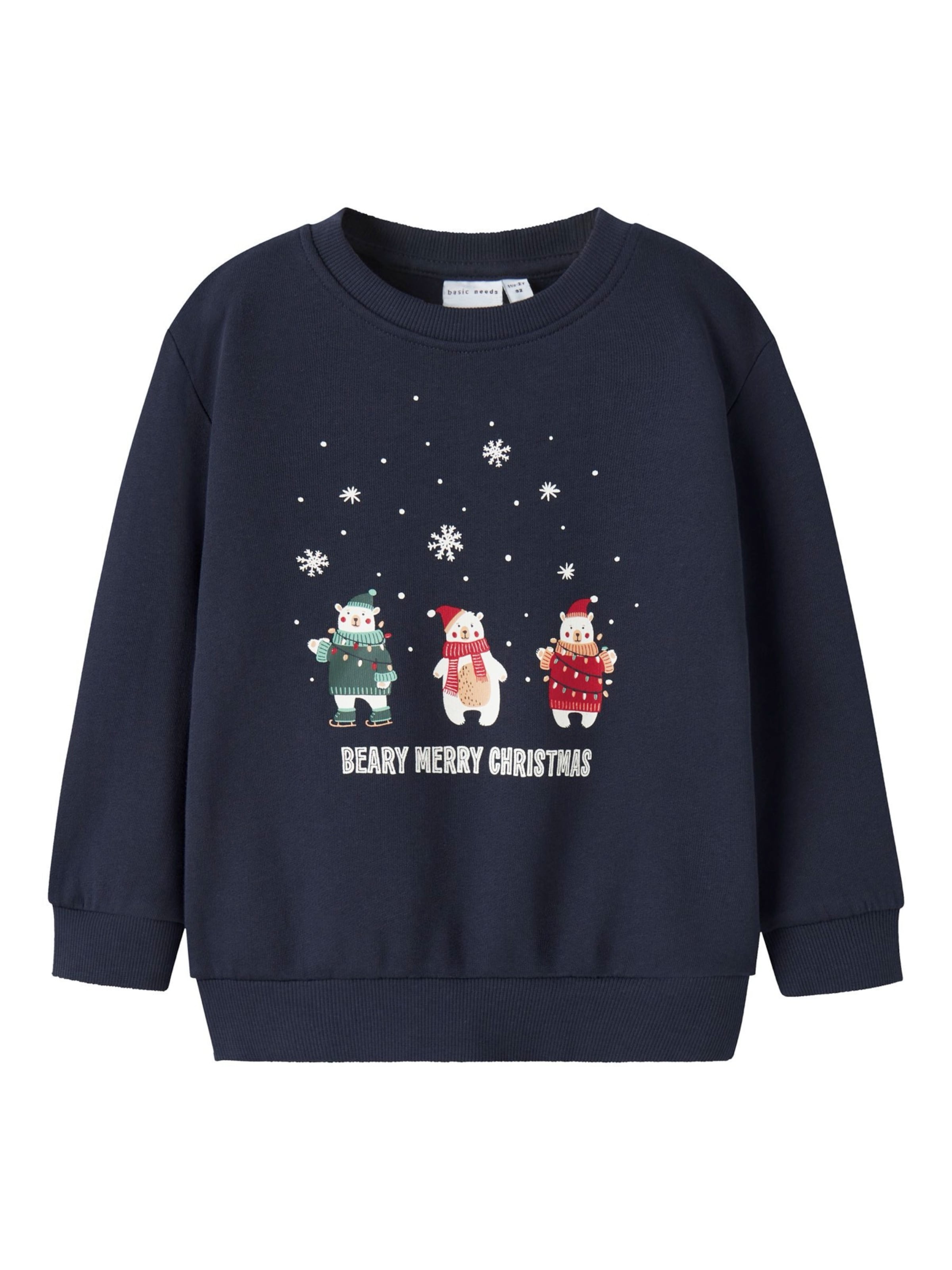NAME IT Sweatshirt 'NMMVISMAS' i blå: framsida