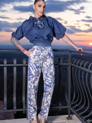 JIORO Bluse 'ASIA SKY' in Blau