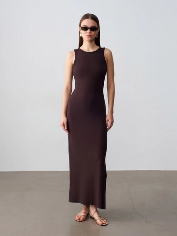 Dilvin Dress in Brown: front