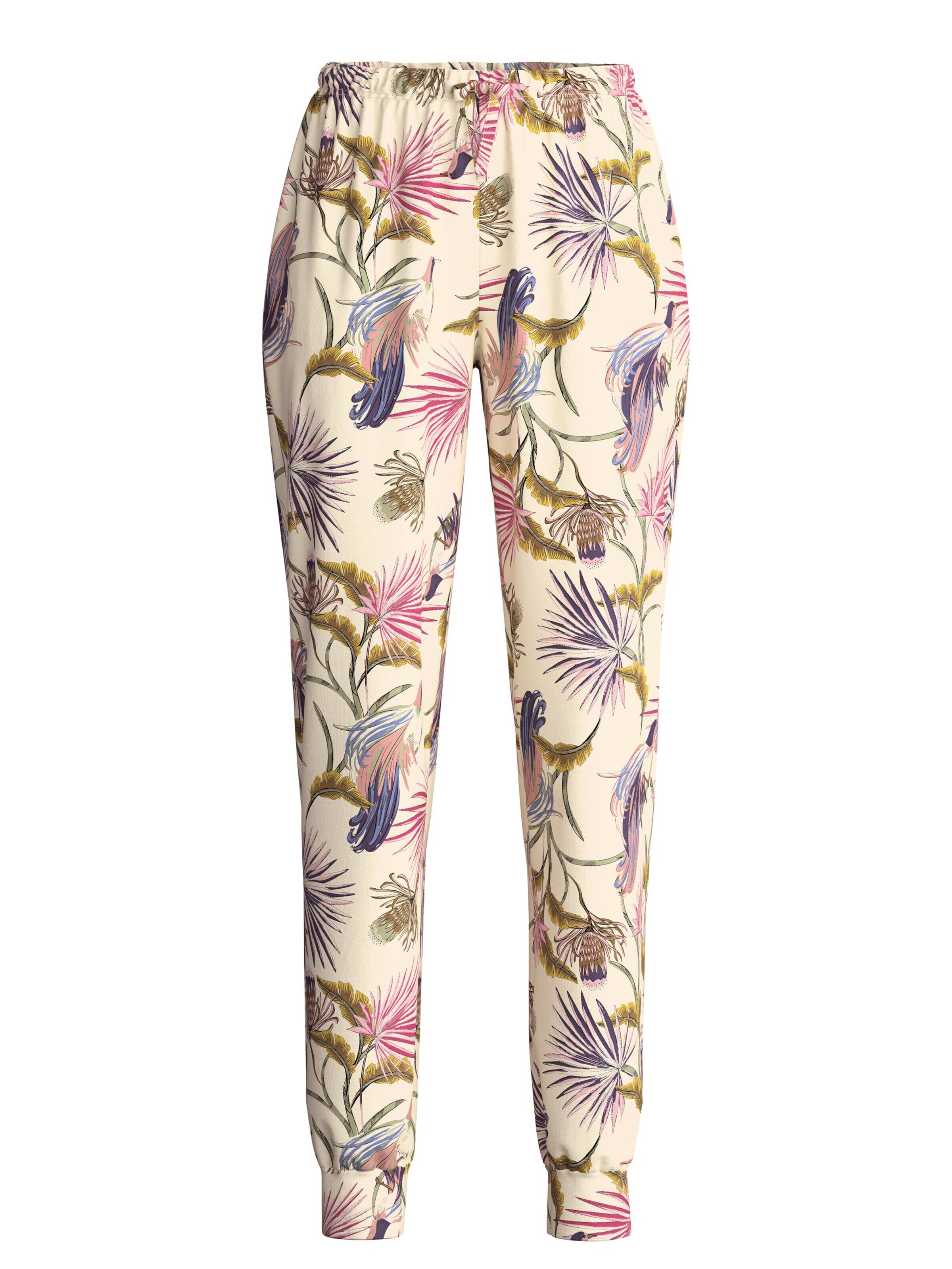 CALIDA Pajama pants 'Favourites Arts' in Beige: front
