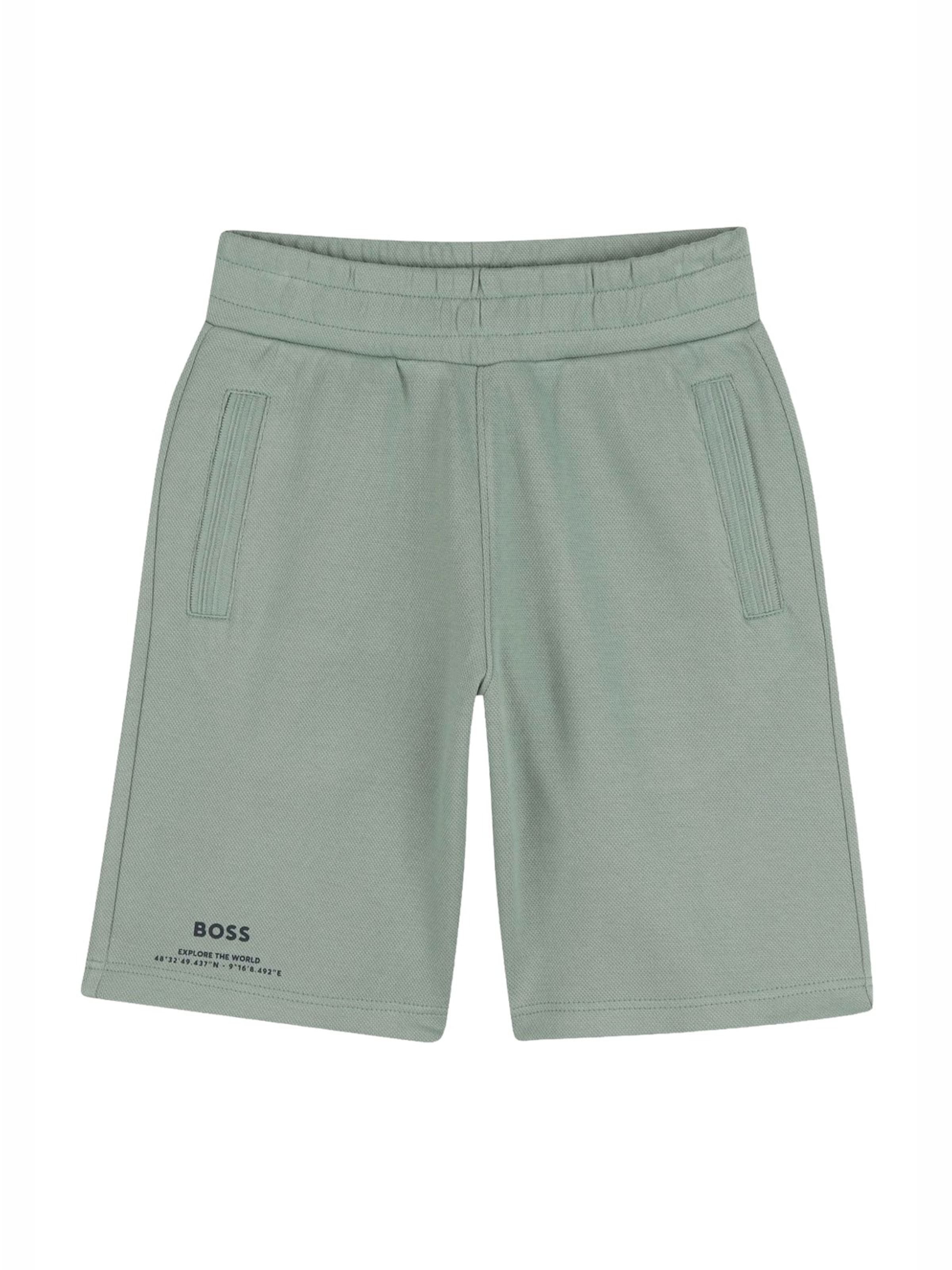 BOSS - regular Pantalón 'Bermuda verde per bambino' en verde: frente