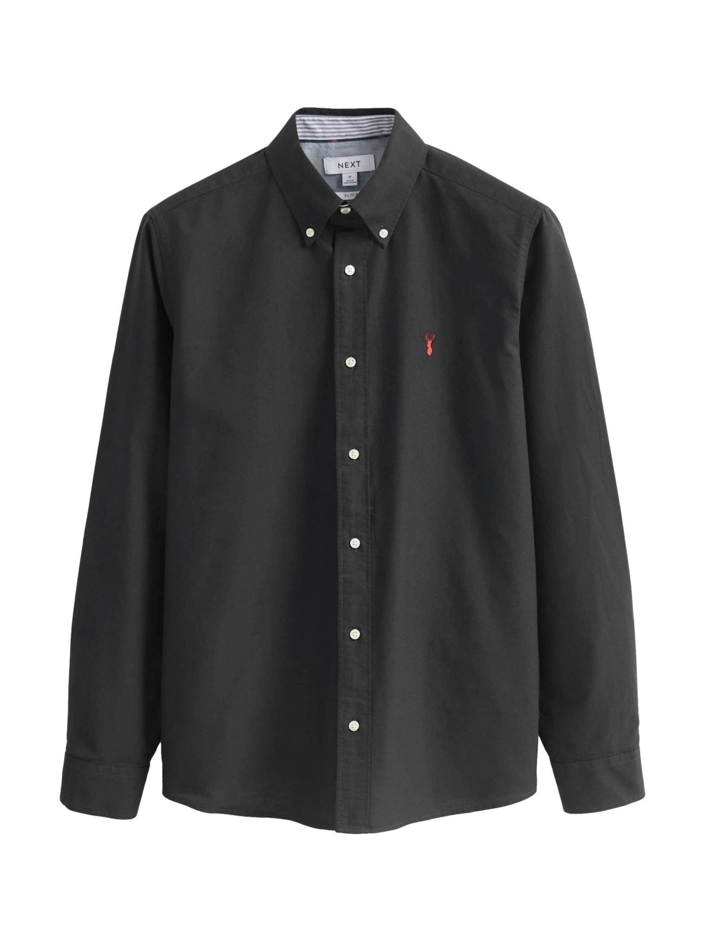 Next Slim fit Overhemd in Zwart: voorkant