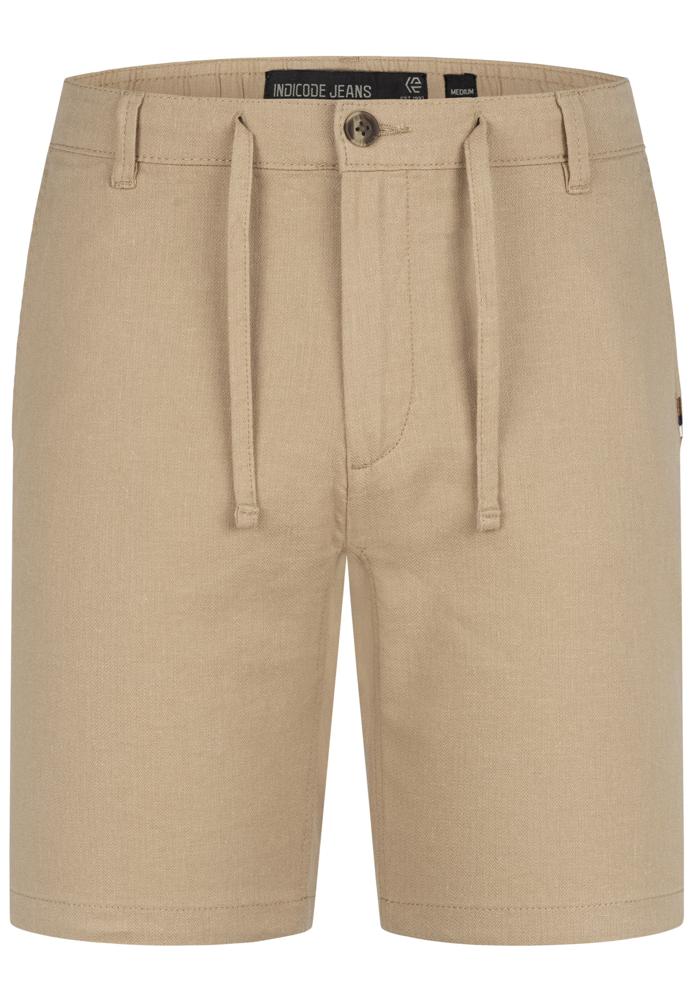 INDICODE JEANS Broek 'Erwil' in Beige: voorkant