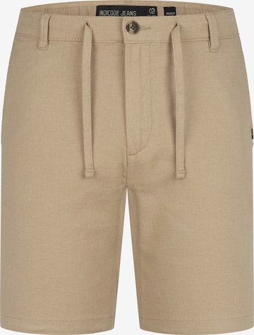 INDICODE JEANS Trousers 'Erwil' in Beige: front
