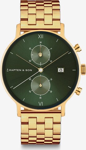 Kapten & Son Analog Watch in Gold: front