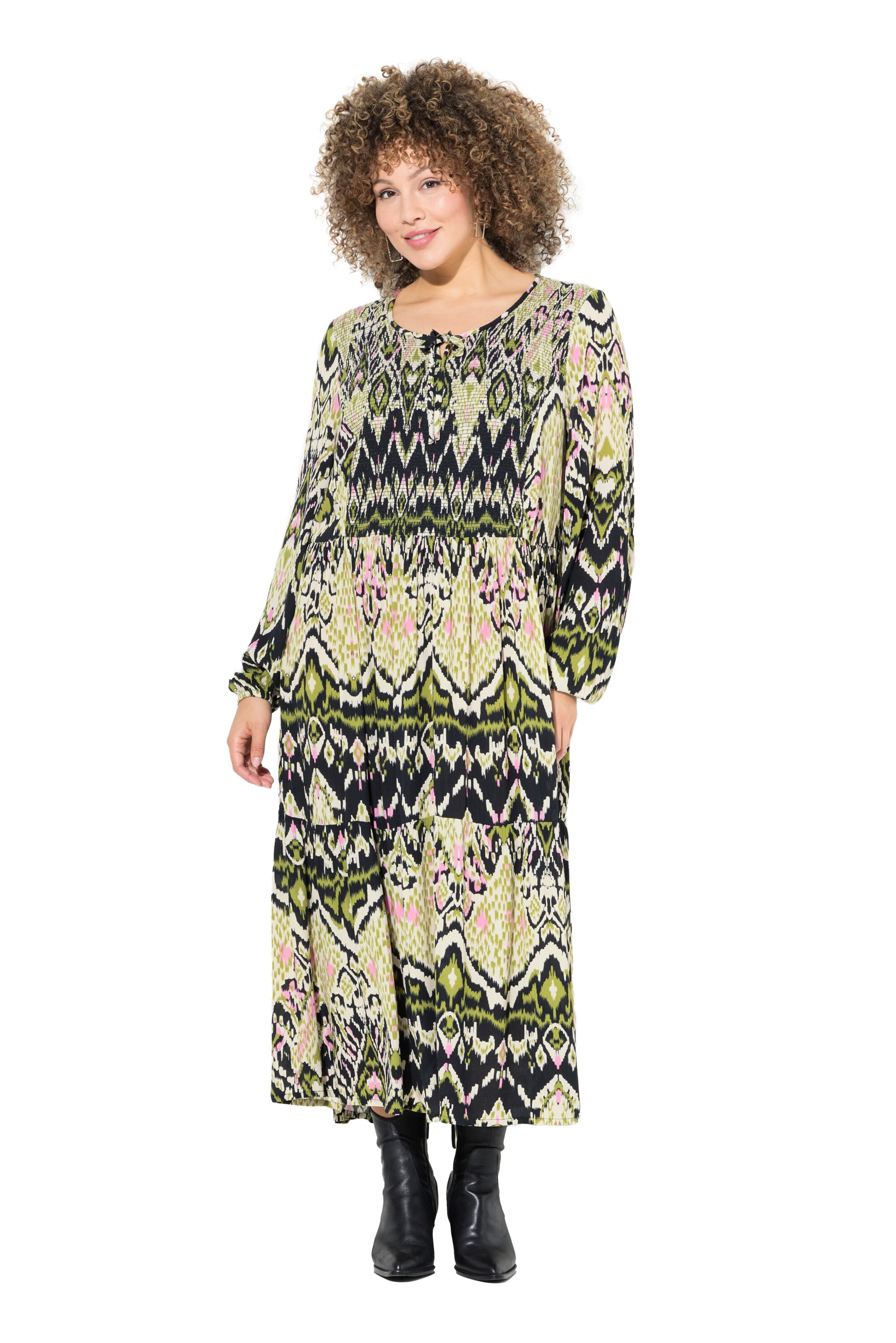 Ulla Popken Jurk in Groen: voorkant