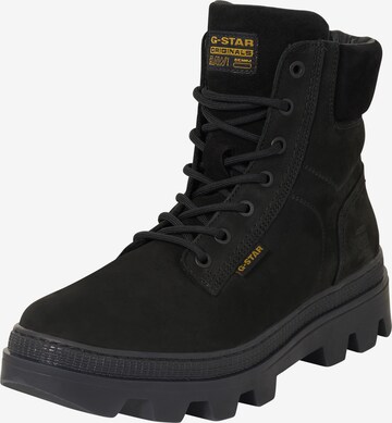 Boots stringati 'Noxer' di G-Star RAW in nero: frontale