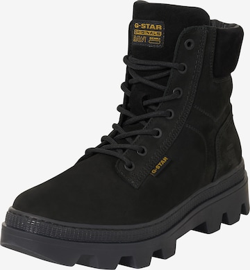G-Star RAW Lace-Up Boots 'Noxer' in Black: front